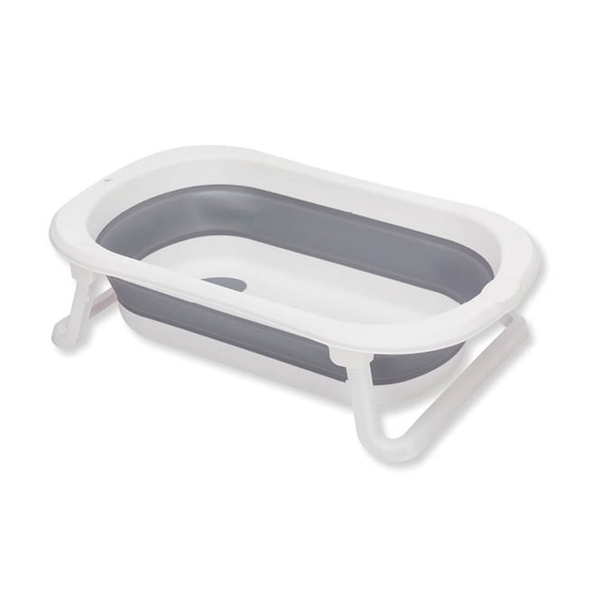 MICA - Faltbadewanne Orka - grau/weiß