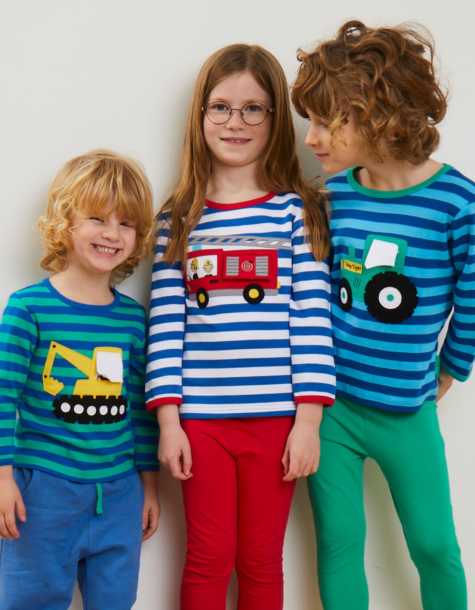Toby Tiger Langarmshirt mit Bagger Applikationen