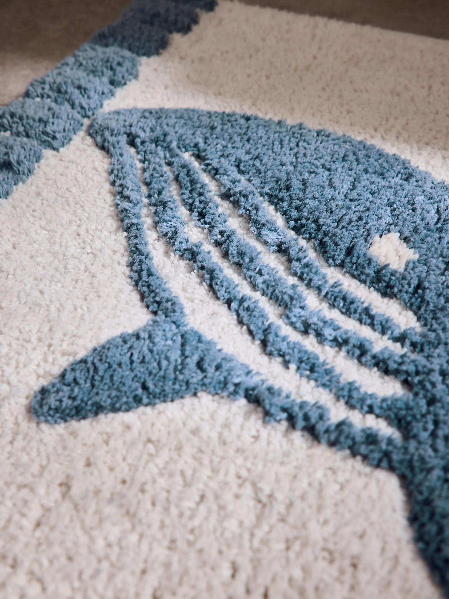 Whale 100% Cotton Bath Mat