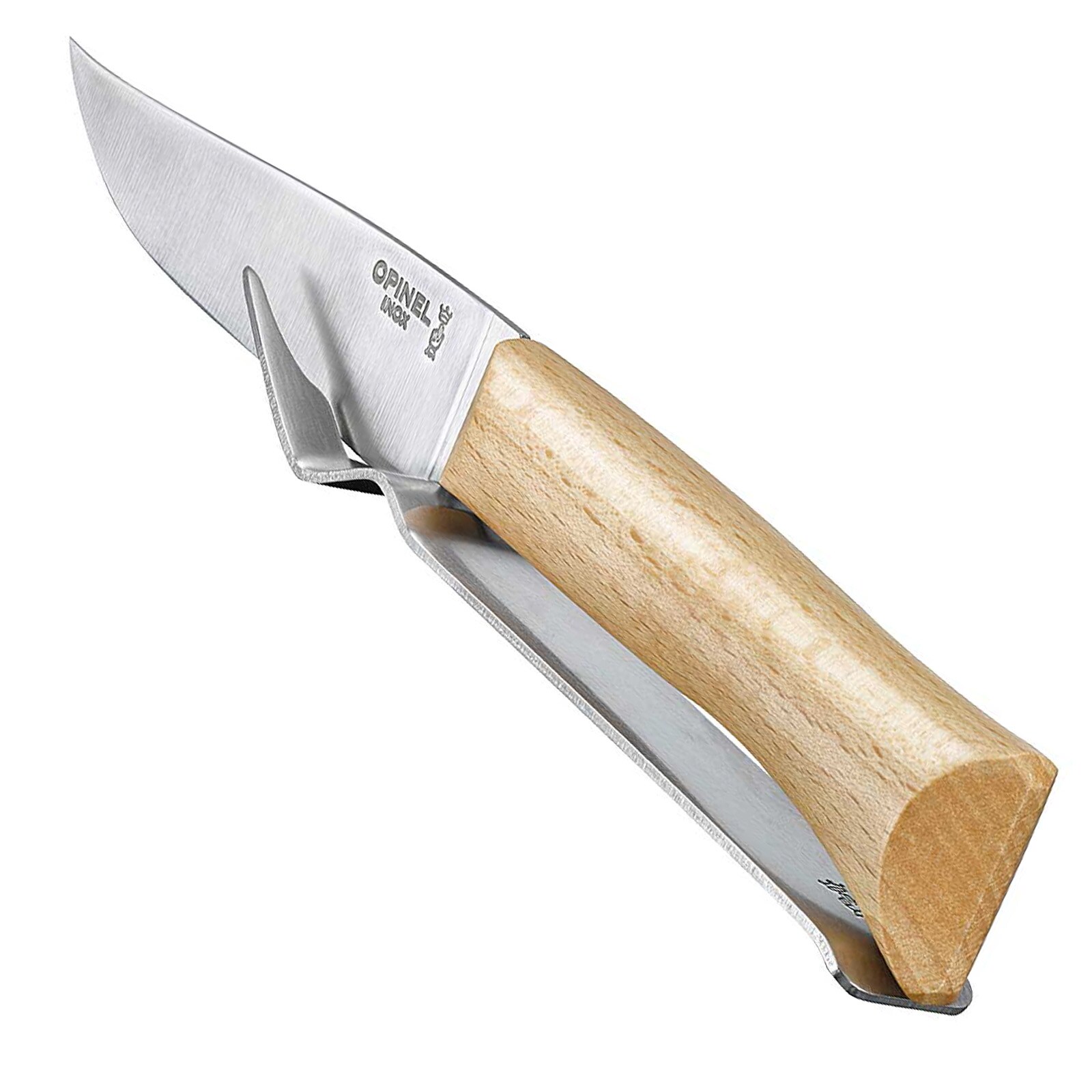 OPINEL Käse Messer Set No 10 +Gabel Outdoor Besteck Camping Küche Edelstahl Holz