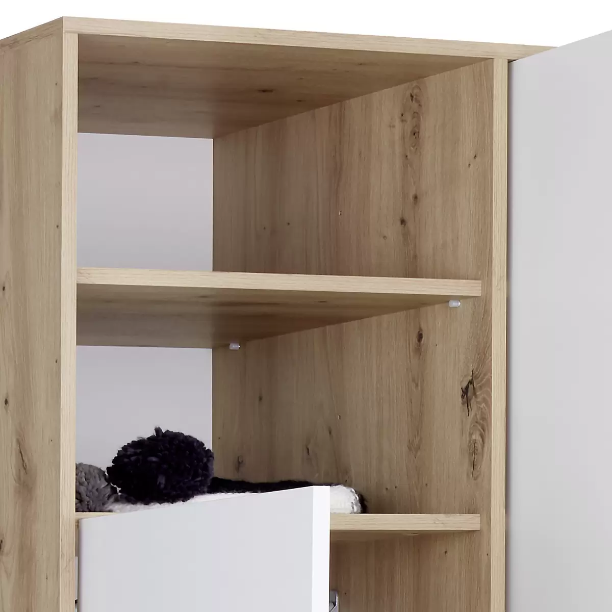 Kleiderschrank Box weiss,Eiche