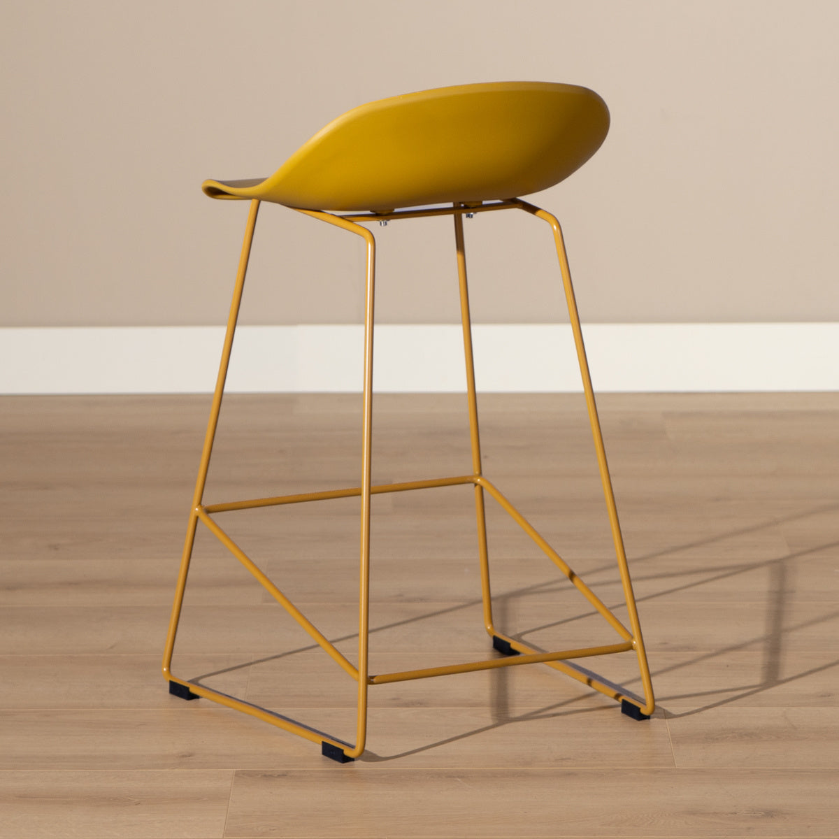 Livin24 Scandinavische Barkruk Ellen geel 66cm