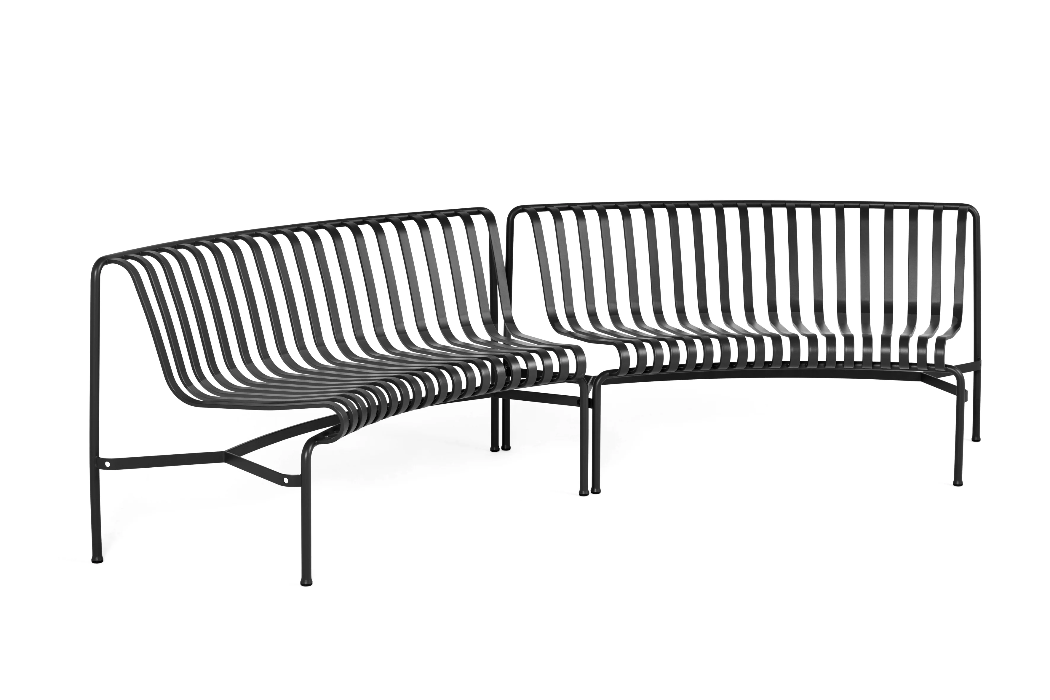 HAY  Palissade Park Dining in-in havebænk - Anthracite