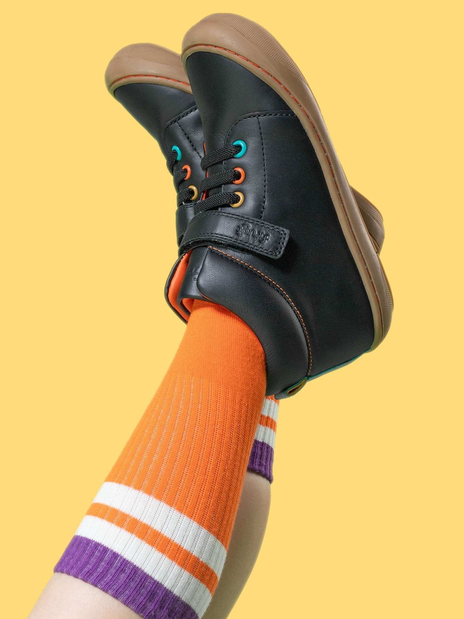 Frugi zwarte stretchy kanten Boots
