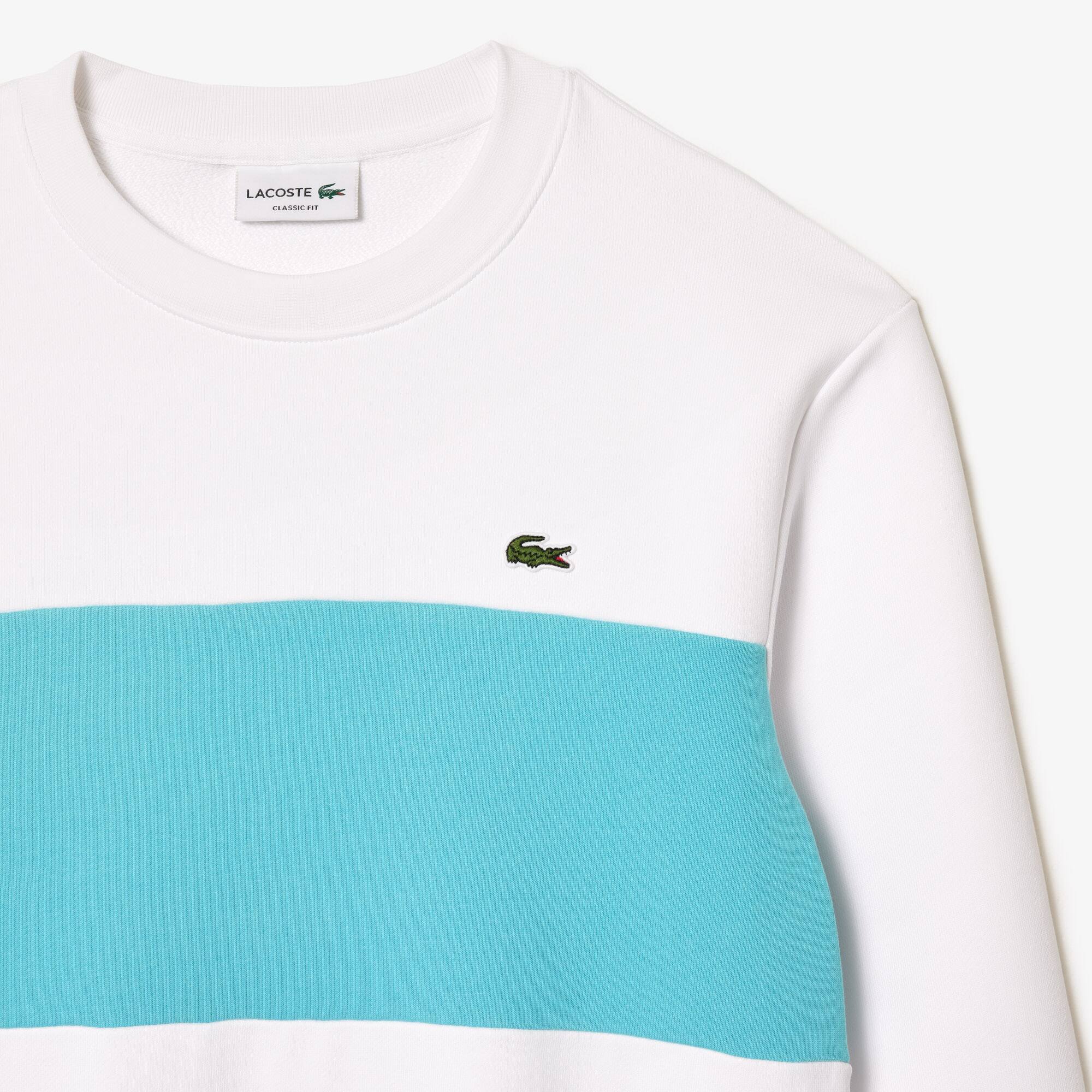 Jogger Colourblock-Sweatshirt mit 3D Aufdruck Sweatshirts - Weiss - Lacoste - Herren