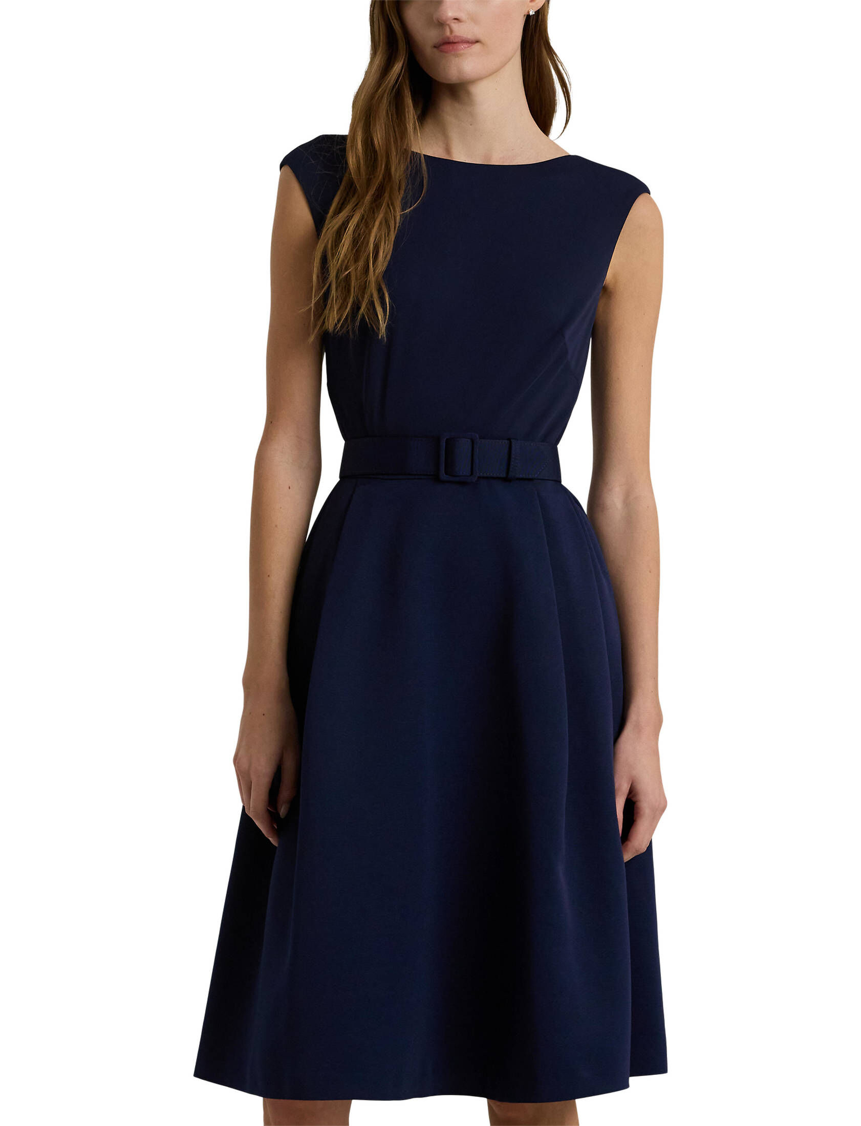 Lauren Ralph Lauren| Damen Faille-Jersey-Cocktailkleid mit Gürtel