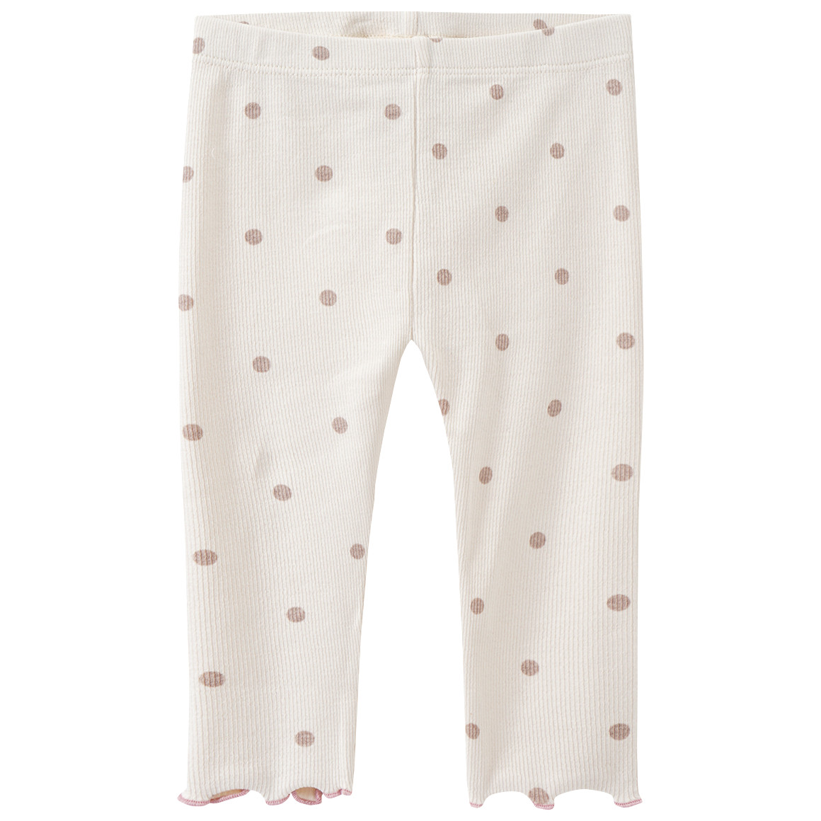Topomini 2 Newborn Leggings mit Rippstruktur creme / altrosa
