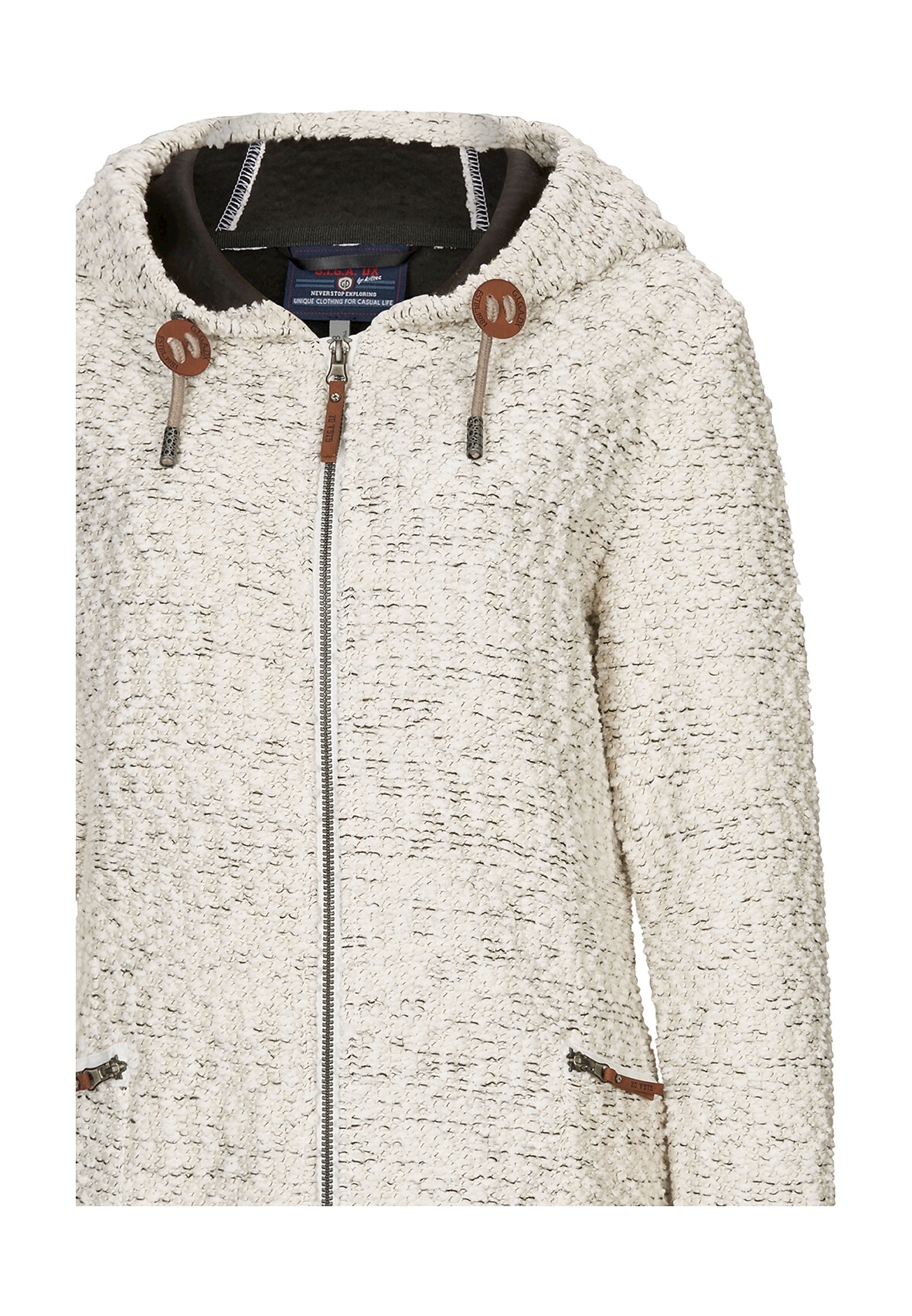 G.I.G.A. DX by killtec Fleecejacke »Roshana« Wärmender Strickparka mit Kapuze, 2-Wege-Reissverschluss, Taschen