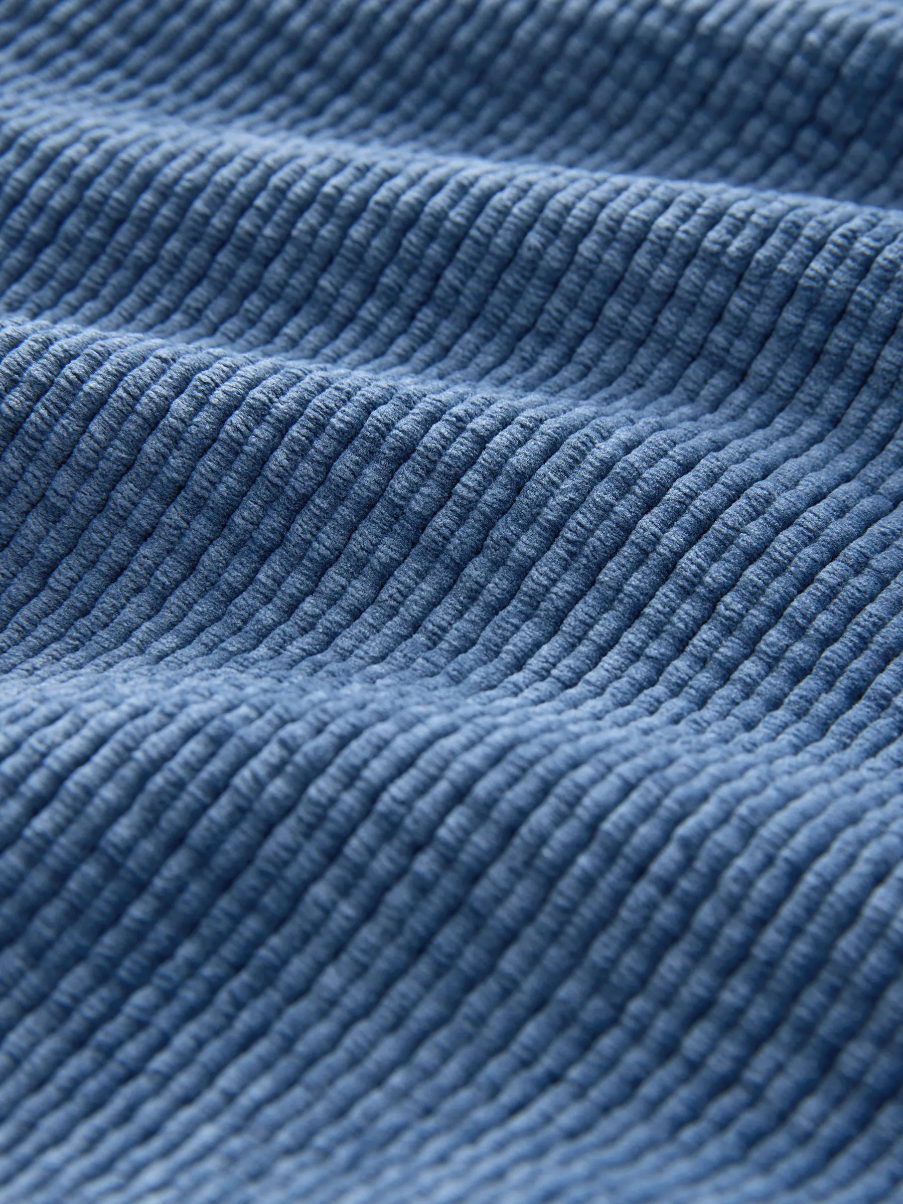 Blauw - Corduroy shacket met lange mouwen