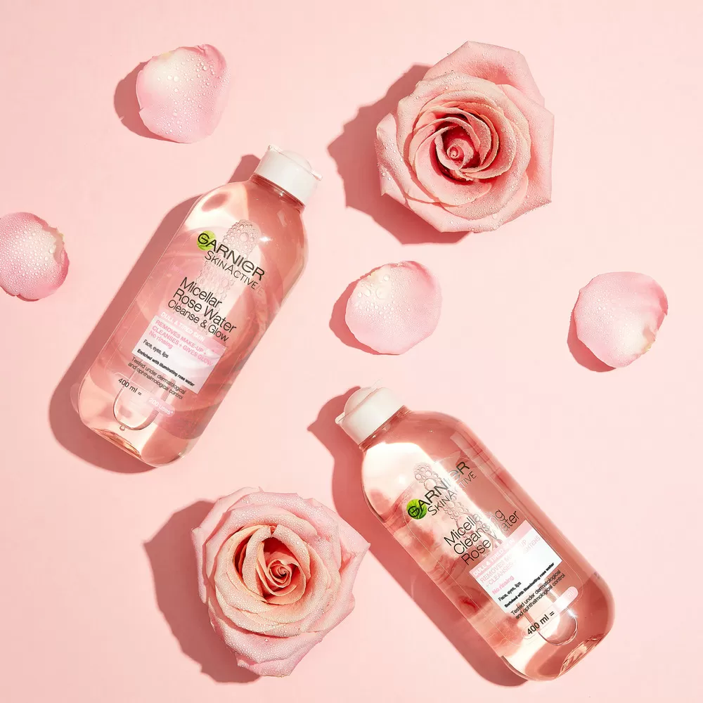 Garnier Skin Active Micellar Cleanse & Glow Rose Water - 400 ml.