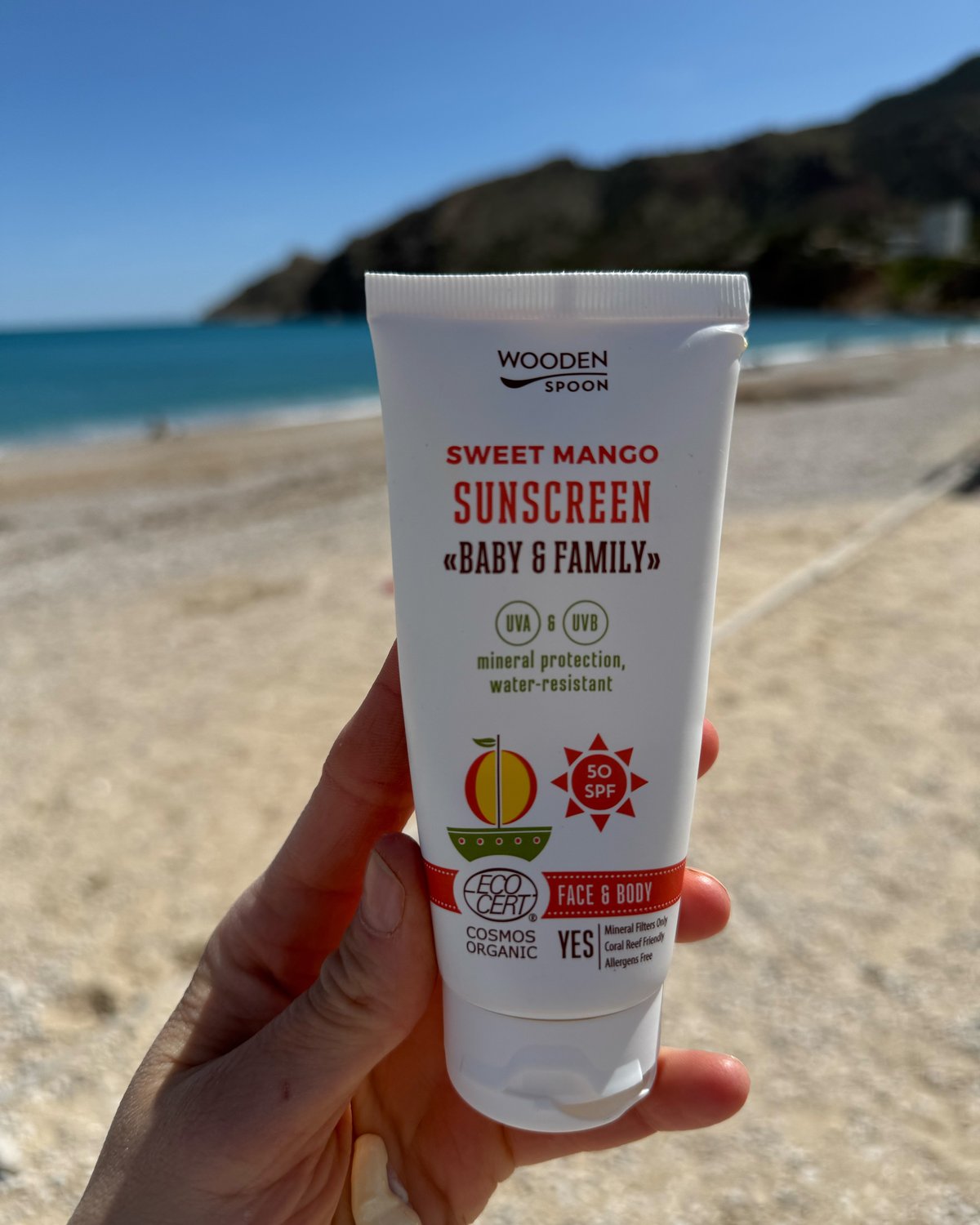 Solkrem Baby & Family SPF50 – Mineral, 100% Naturlig – Trygg for Nyfødt | Sweet Mango, 150 ml