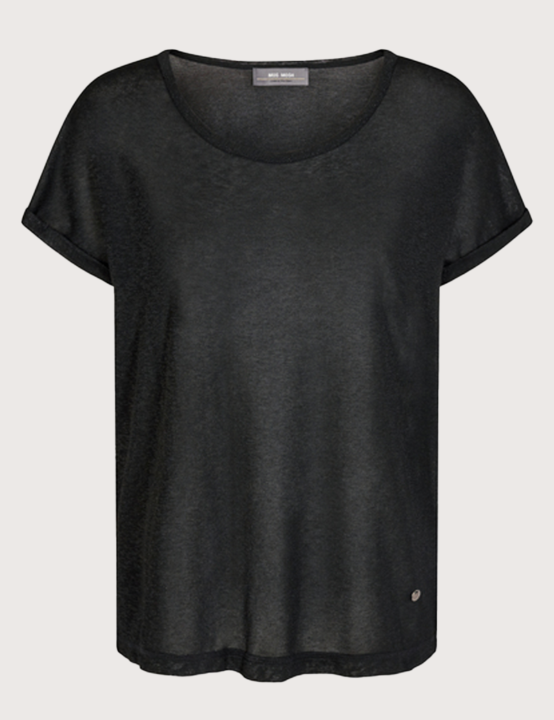 MOS MOSH TOP FEMME KAY LUREX NOIR