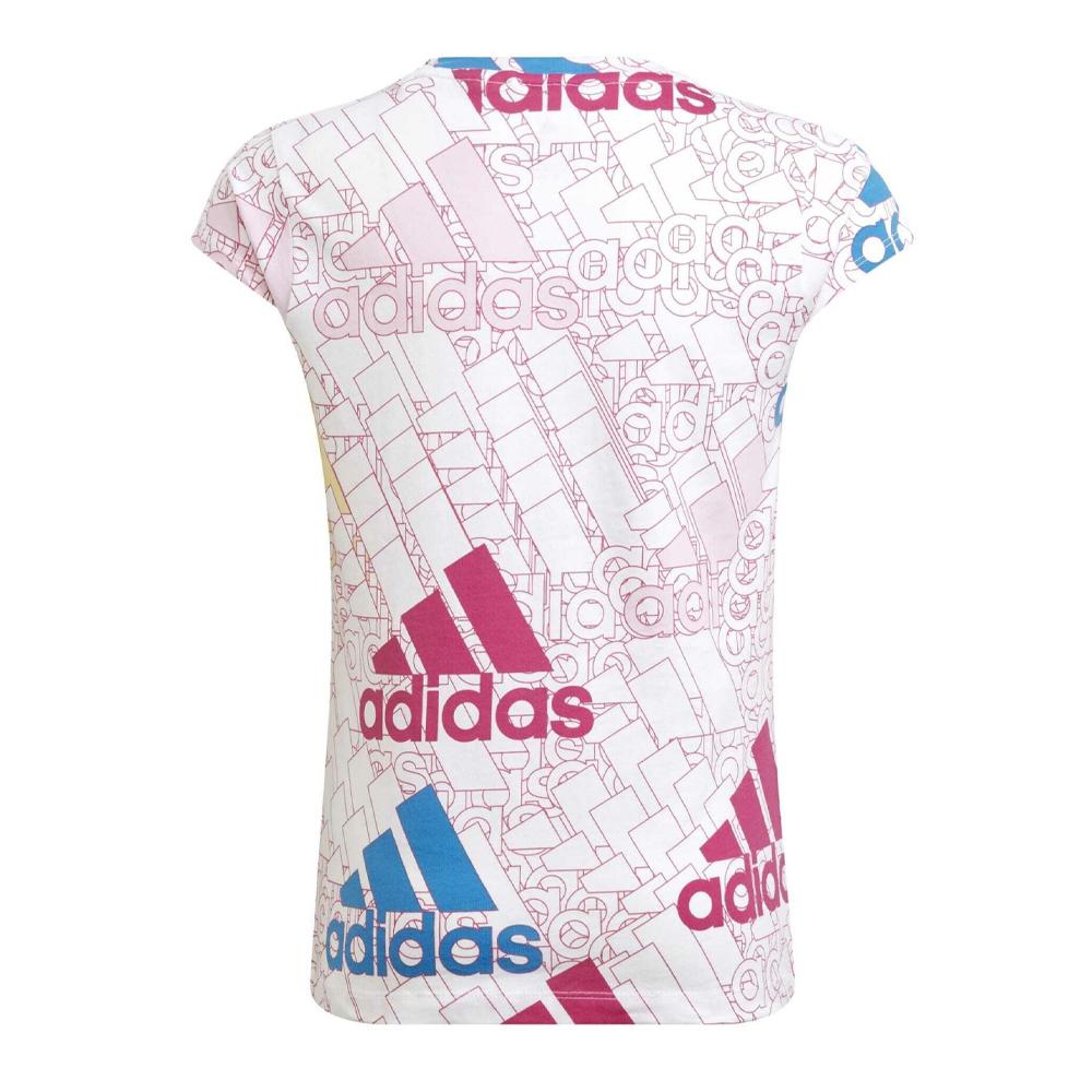 Adidas T-shirt Blanc/Rose Fille Adidas HM4526