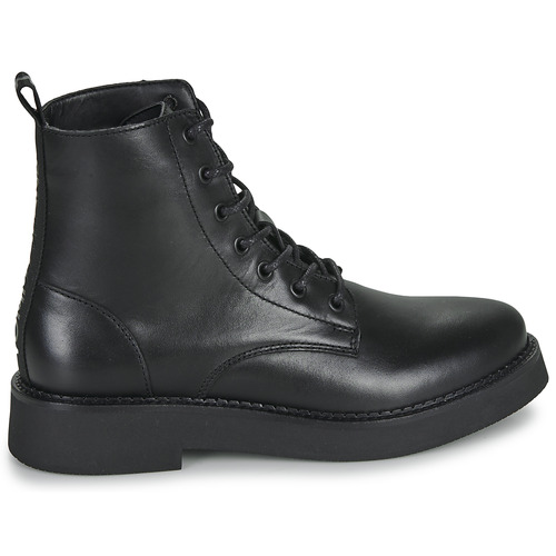 Tommy Jeans - TJW LACE UP FLAT BOOT - Noir