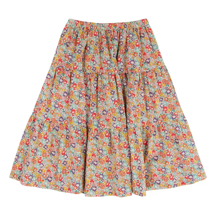 Tangerine Jupe Midi Fleurs | Rose