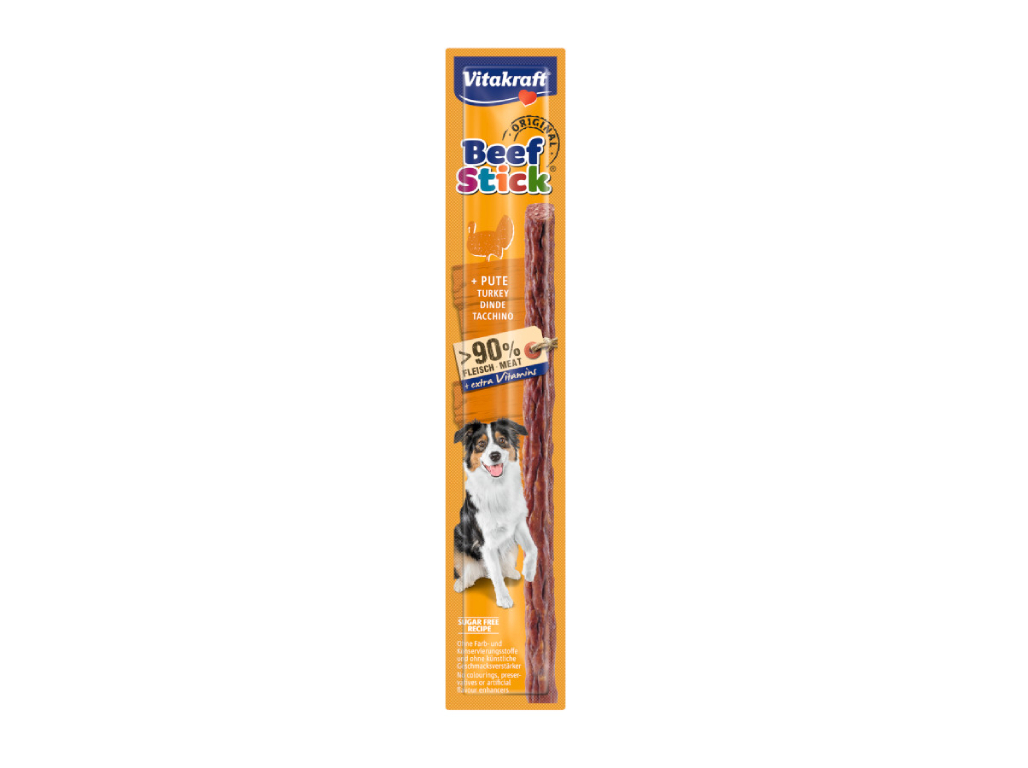 SNACKS PARA CÃO BEEF STICK VITAKRAFT COM PERU
