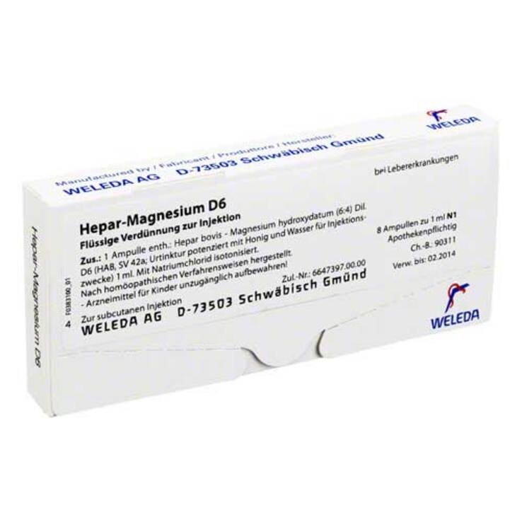 Hepar-Magnesium D 6 Ampullen, 8X1 ml