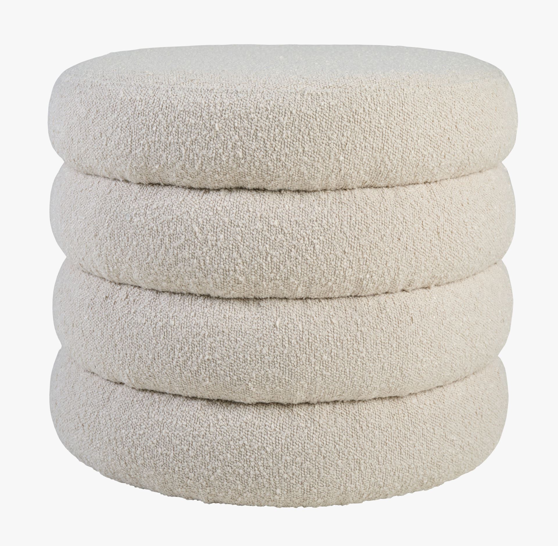Puff lys beige - 50x50x43 cm