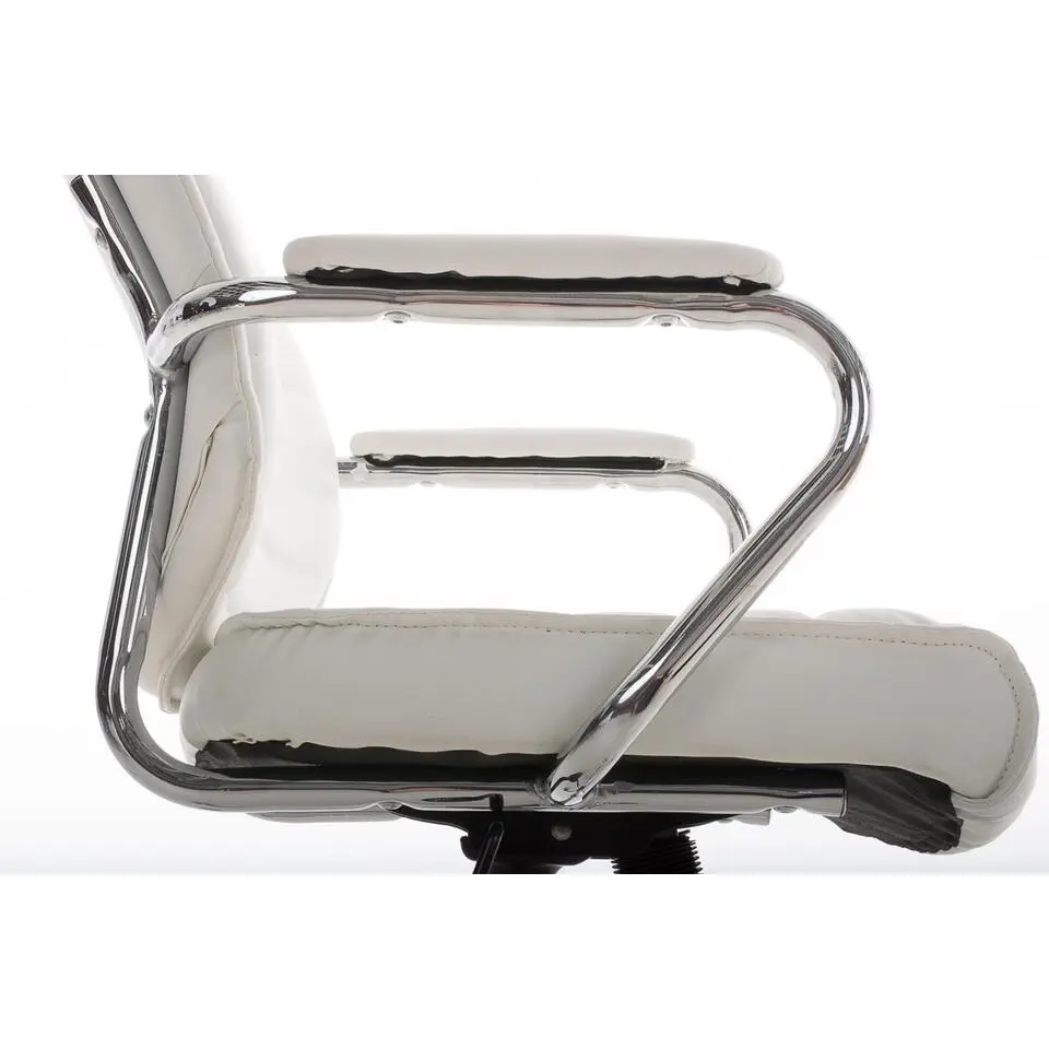 CLP Bureaustoel Rako V2 chroom Frame - Kunstleer - wit