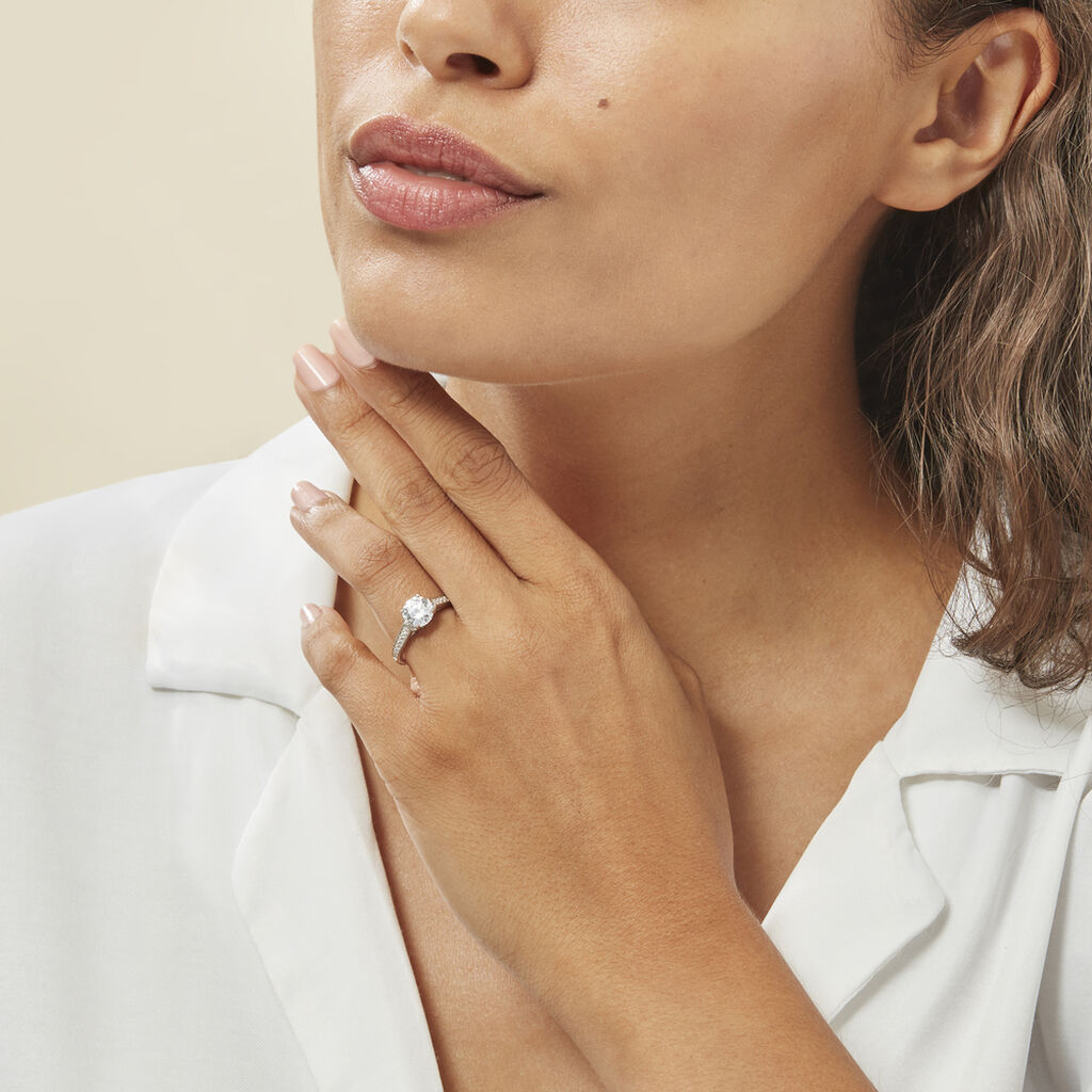 Bague Viky Argent Blanc Oxyde De Zirconium