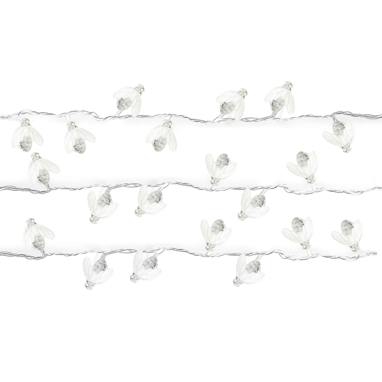 Pratik Garden Guirlande solaire 20 LED abeilles blanc/transparent - 4.7 m