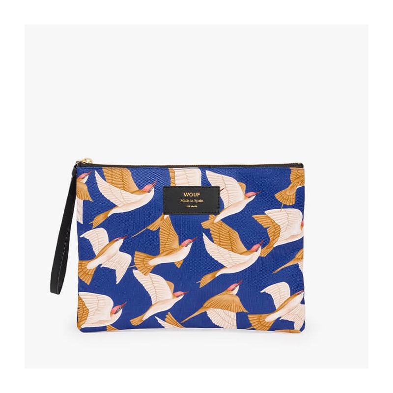 Pochette large XL 28 cm Blue Birds