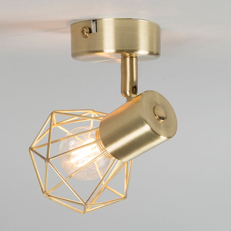 Set van 3 art deco spot messing draai- en kantelbaar - Mosh