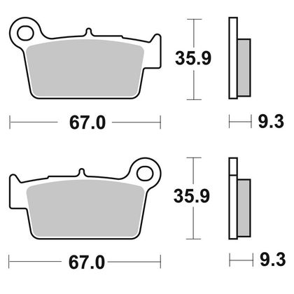Plaquettes de freins SBS 790RSI Sinter Métal Fritté arrière