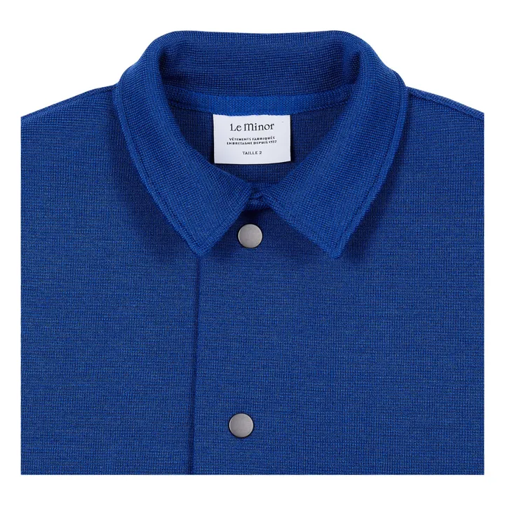 Le Minor Veste Coach Laine Vierge | Bleu roi