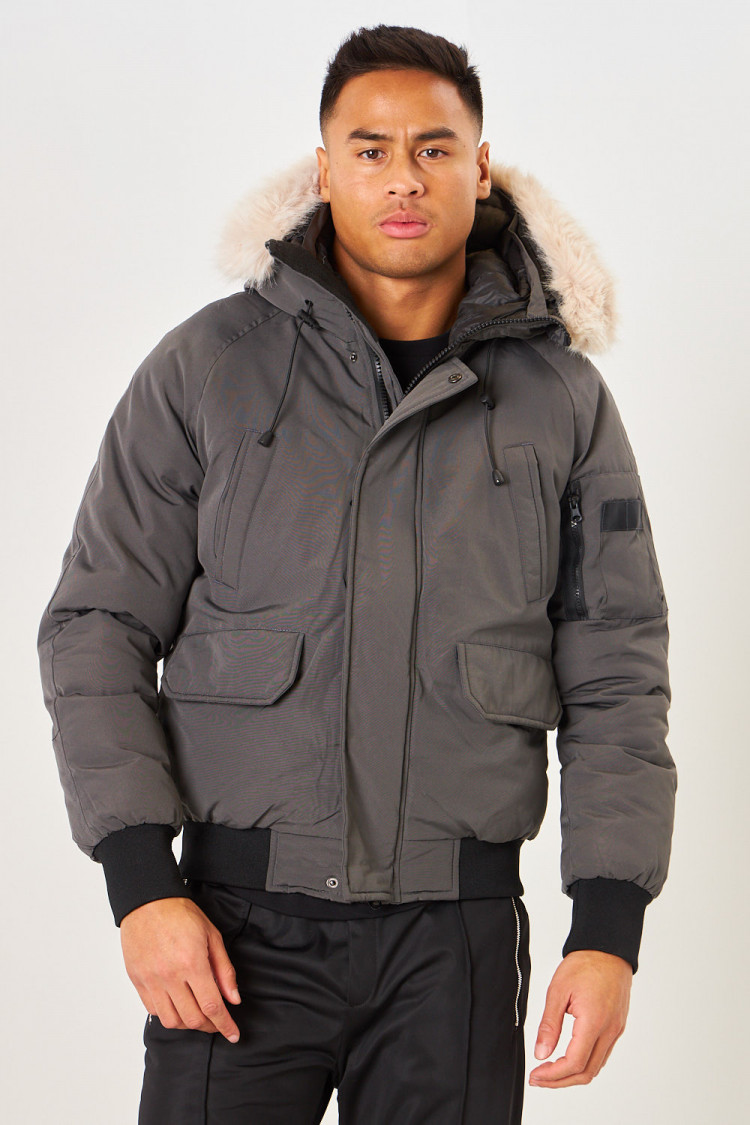 Parka courte grise