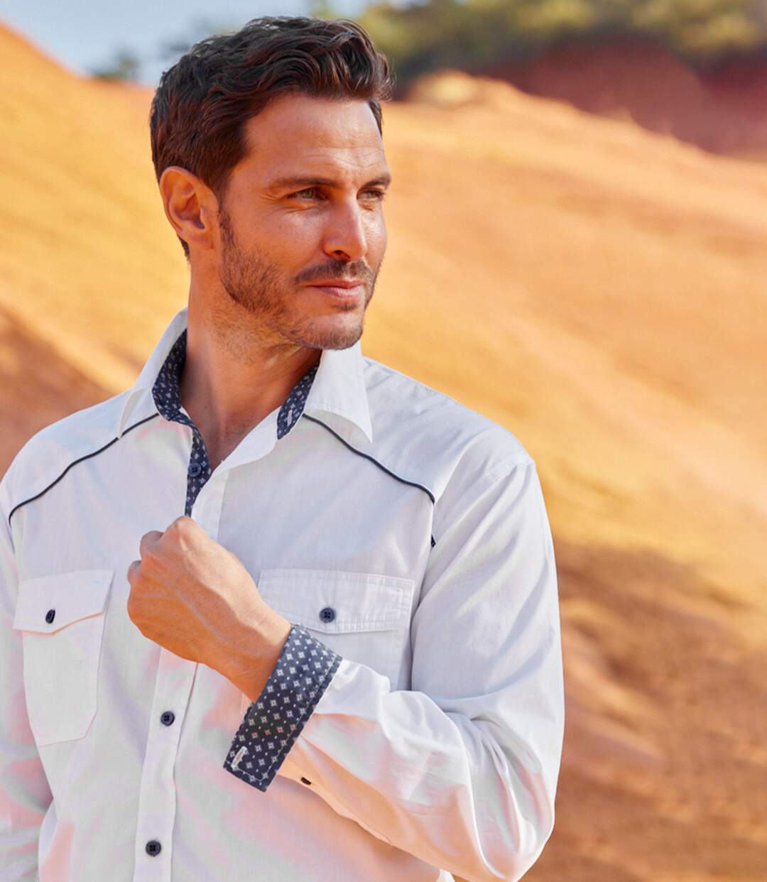 Chemise Blanche Style Country