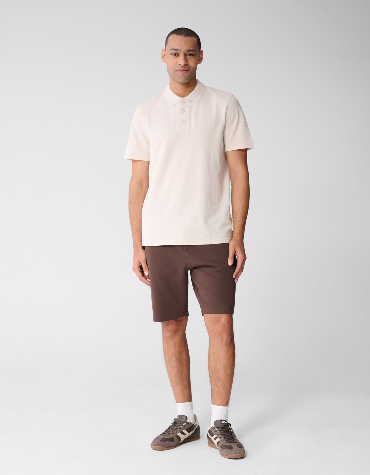 Pique Short Donkerbruin
