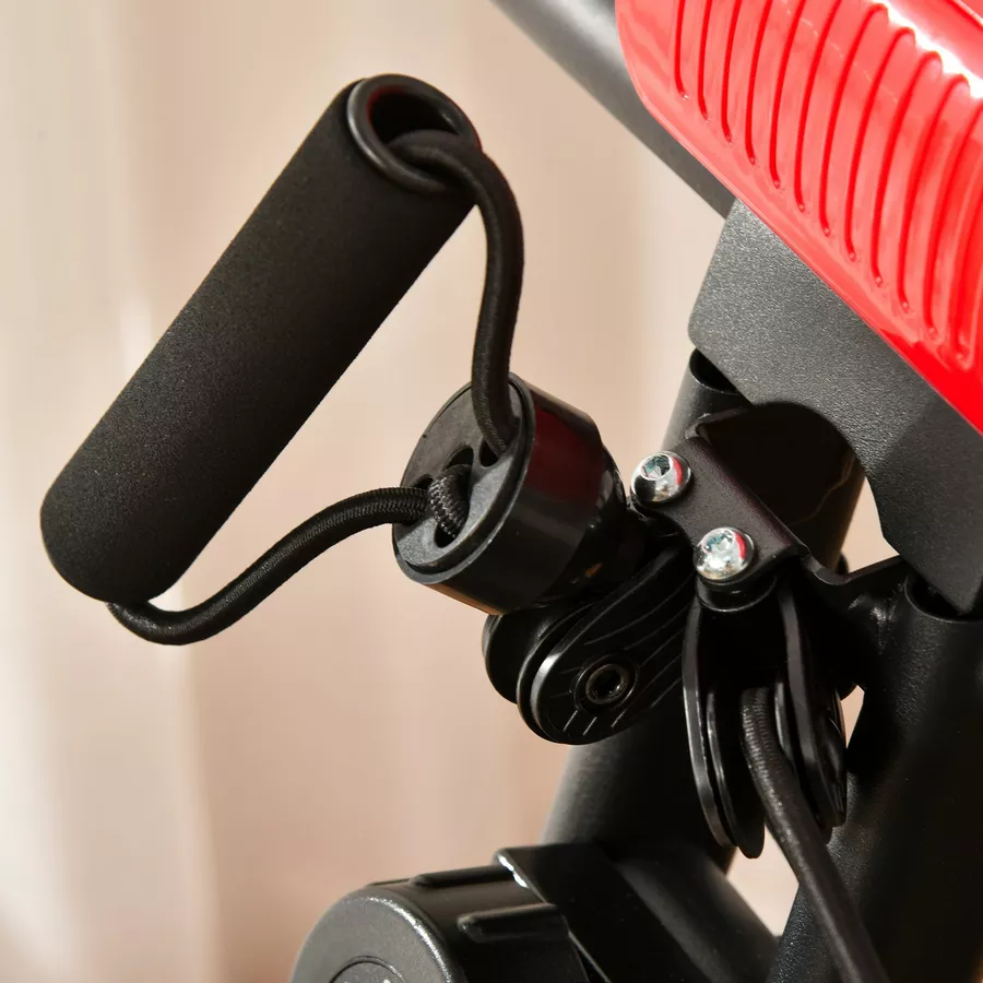 HOMCOM Fahrradtrainer mit LCD Display rot, schwarz