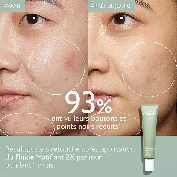 Fluido Matificante Hidratante Vinopure da Caudalie 40ml
