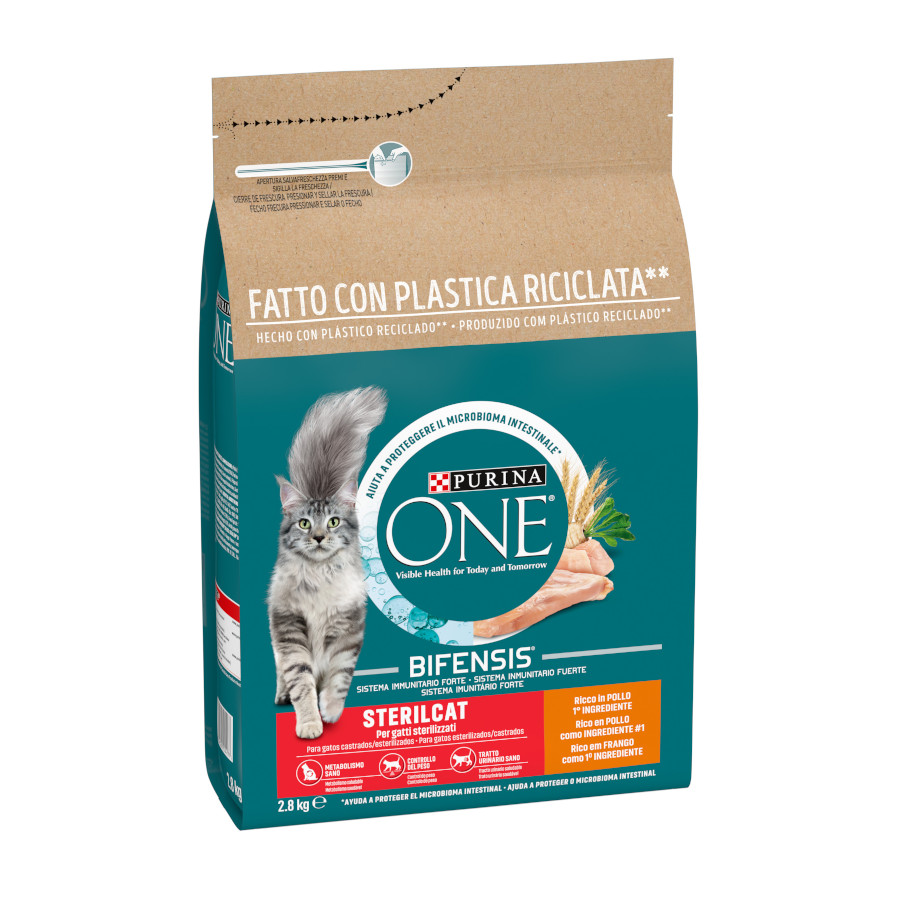 Ração para Gatos Adultos Purina One Bifensis com Frango Esterilizado