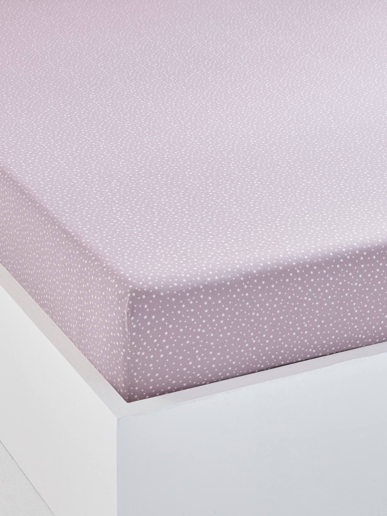 Lençol de elástico infantil Little Fairy, estampa violeta
