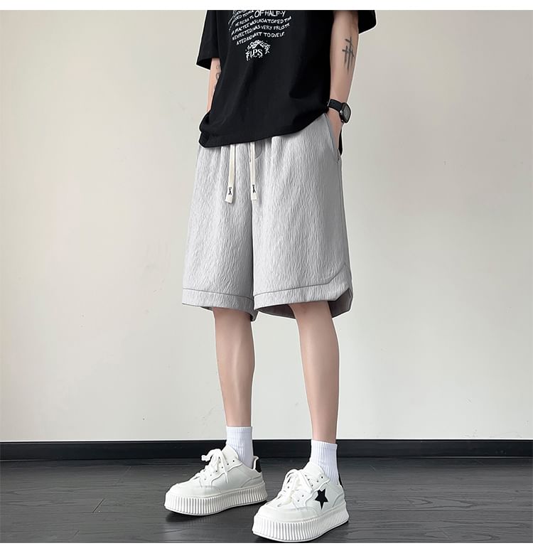 Posive - Effen shorts met trekkoord in de taille