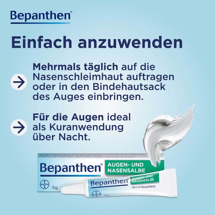 Bepanthen Augen- und Nasensalbe zur Förderung der Wundheilung, 2x10 g