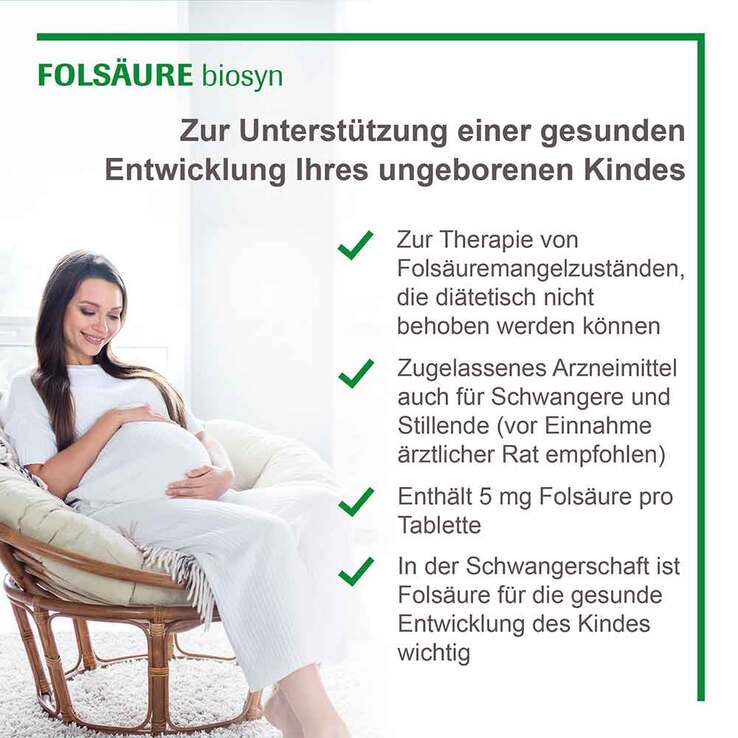 Folsäure Biosyn Tabletten, 50 St