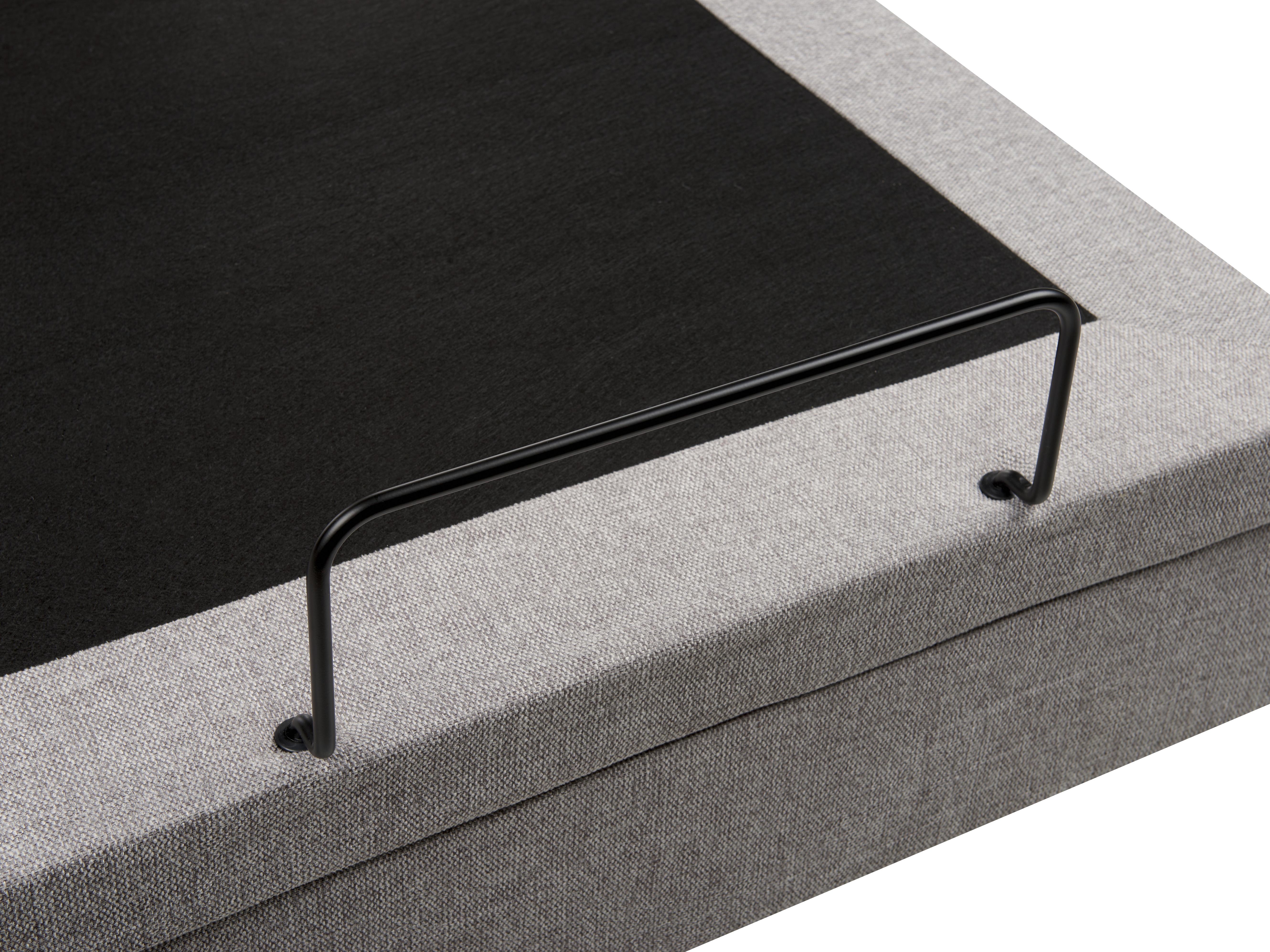 Verstelbaar bed Stof VICEROY 90 x 200 cm Lichtgrijs