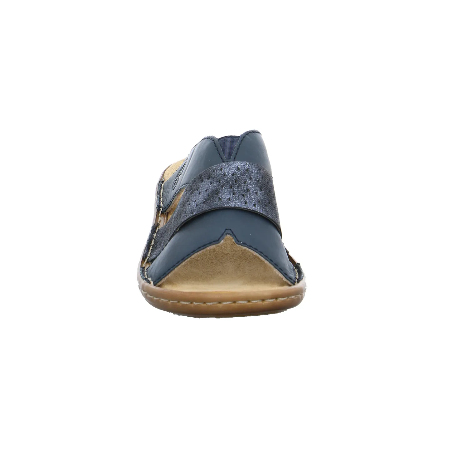 RIEKER Pantolette Blau Leder