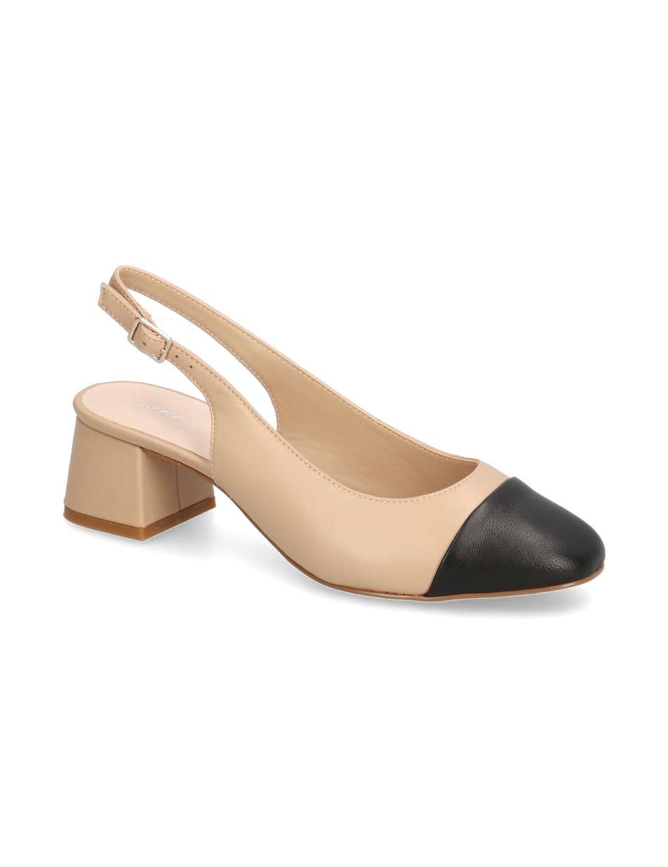 Glattleder Slingpumps