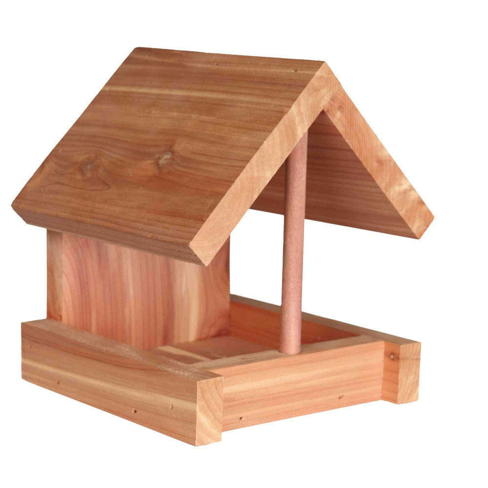 Mangeoire en bois 16 x 15 x 13 cm pour oiseaux