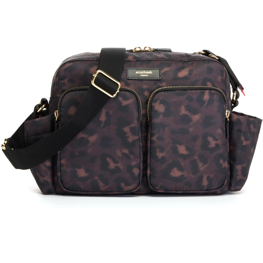 storksak Kinderwagen-Organiser Leopard Black