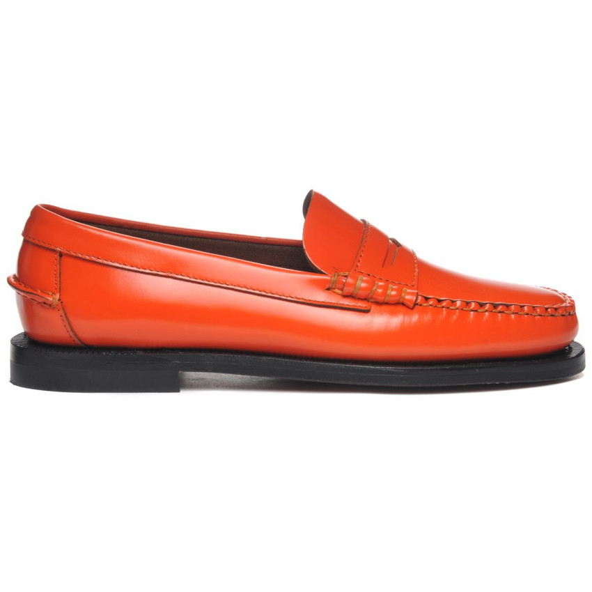 CLASSIC DAN ORANGE OUTSIDERS MOCASSIN-Mocassin pour homme en cuir pleine fleur