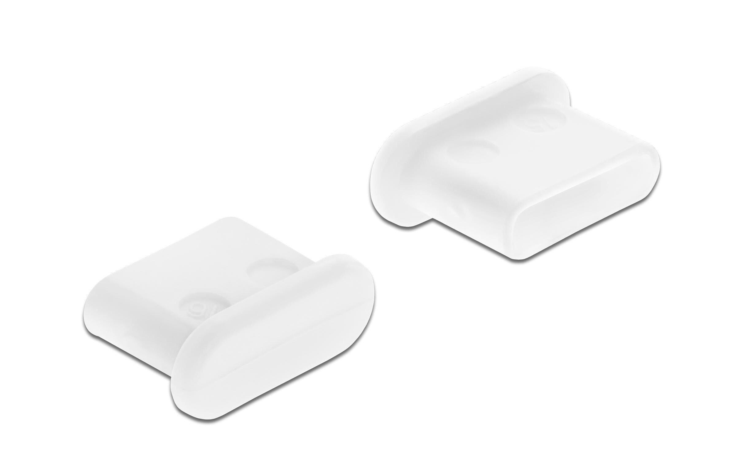 Blindstecker/Staubschutz USB-C 10 Stück Weiss ohne GriffStaubschutz-Set für USB 2.0 Micro-B Buchsen