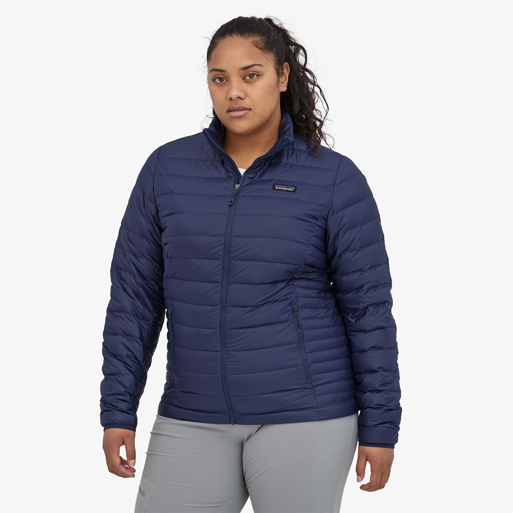 Down Sweater Dame Classic Navy