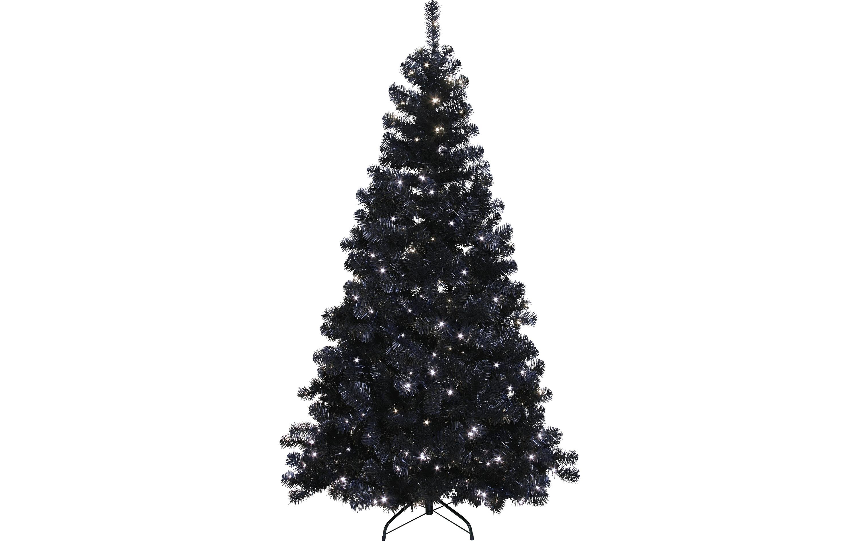 Weihnachtsbaum Ottawa, 260 LEDs, 210 cm, Schwarz<br>Schwarzer Weihnachtsbaum