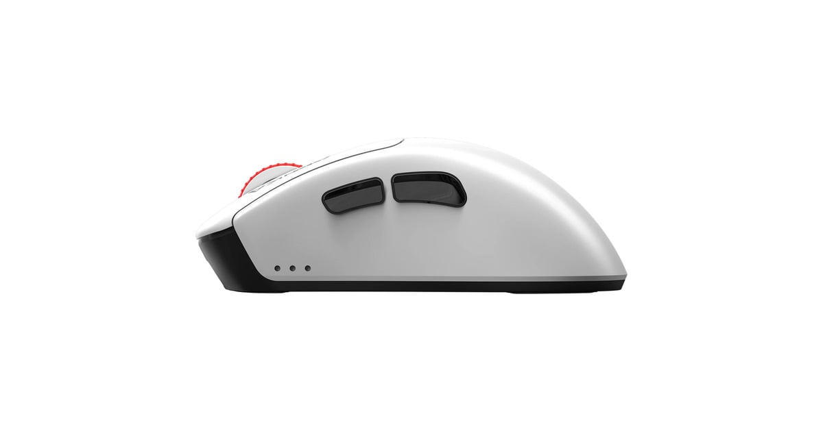 MonkaRapid G982W gaming muis  (Wit/rood, 800 - 12.000 DPI, 2.4 GHz / Bluetooth / USB)
