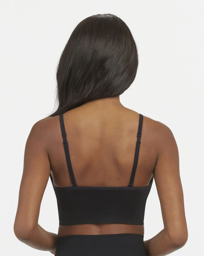 Spanx EcoCare Seamless Shaping Longline Bralette Very black